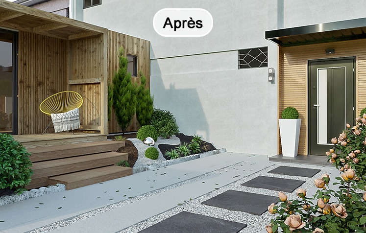 jardin bien rénové