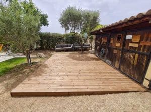 terrasse bois sur plots